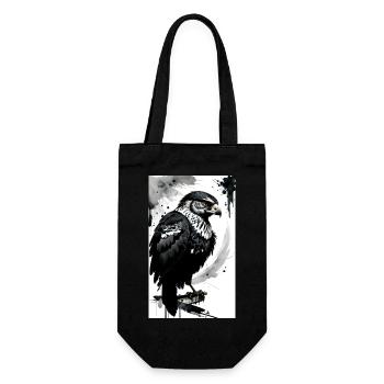 Adler | Vogel | Freiheit | Tiere - Geschenkbeutel für Flaschen - Schwarz - Vorne
