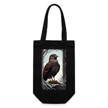 Aigle | Oiseaux | Liberté | Animaux - Sac à bouteille - noir - Devant
