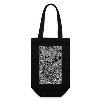 Aigle | Oiseaux | Liberté | Animaux - Sac à bouteille - noir - Devant