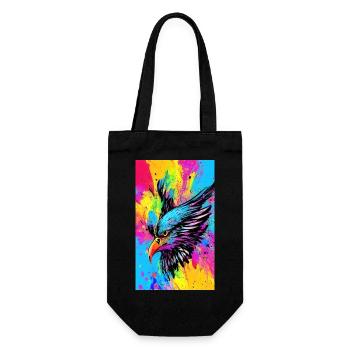 Aigle | Oiseaux | Liberté | Animaux - Sac à bouteille - noir - Devant