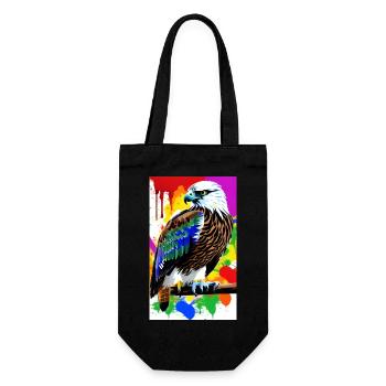 Aigle | Oiseaux | Liberté | Animaux - Sac à bouteille - noir - Devant