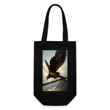Aigle | Oiseaux | Liberté | Animaux - Sac à bouteille - noir - Devant
