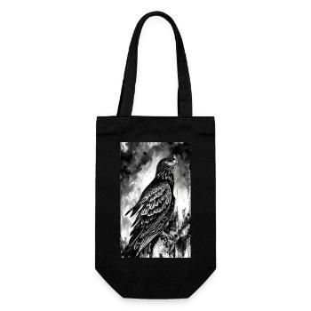 Adler | Vogel | Freiheit | Tiere - Geschenkbeutel für Flaschen - Schwarz - Vorne