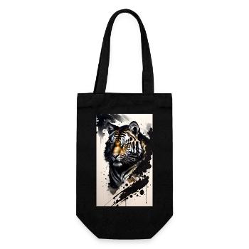 Tigre | Animal | Prédateur | Rugissement | Roi | Asie - Sac à bouteille - noir - Devant
