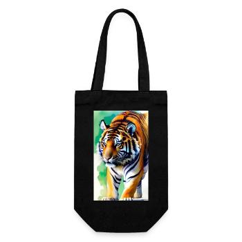 Tigre | Animal | Prédateur | Rugissement | Roi | Asie - Sac à bouteille - noir - Devant