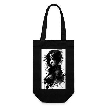 Woman | Face | Girls | Anime - Gift Bag for Bottles - black - Front