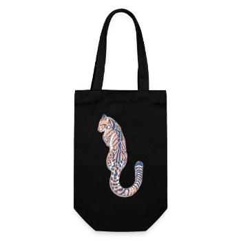 Clouded leopard - Gift Bag for Bottles - black - Front