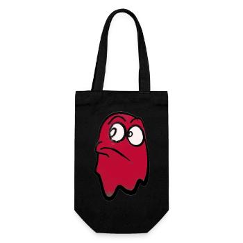 Funny grim-looking ghost in red - Gift Bag for Bottles - black - Front