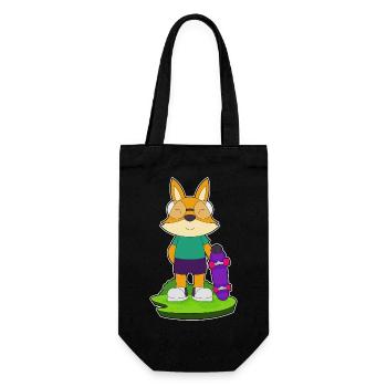 Fuchs Skater Skateboard - Geschenkbeutel für Flaschen - Schwarz - Vorne