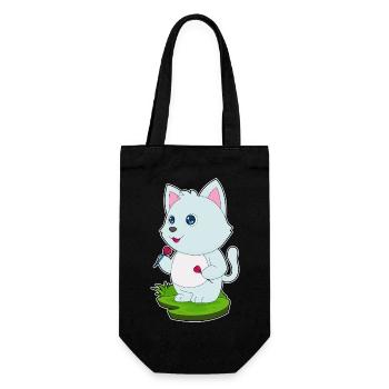 Katze Dart Dartpfeil - Geschenkbeutel für Flaschen - Schwarz - Vorne