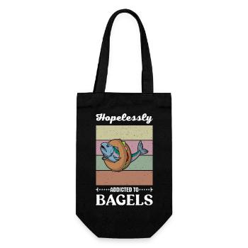 Charcuterie Israël Saumon Bagel Cuisine Dicton - Sac à bouteille - noir - Devant