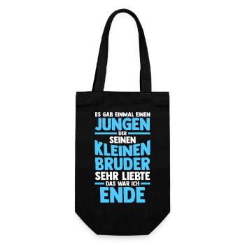 Geschwister Brüder Bruder - Geschenkbeutel für Flaschen - Schwarz - Vorne