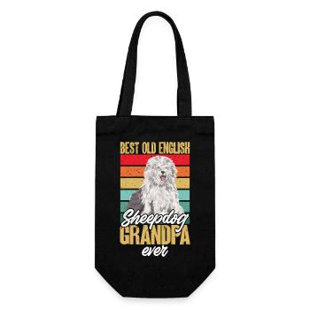 Old English Sheepdog Sheepie Bobtail - Gift Bag for Bottles - black - Front