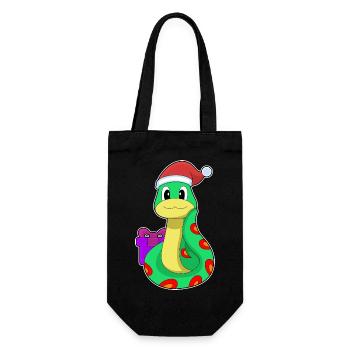 Serpent Noël Noël chapeau - Sac à bouteille - noir - Devant