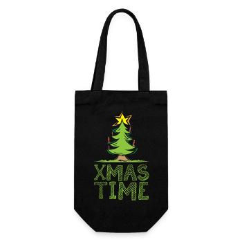 Noël temps arbre couleurs Star Forest arbres icône icône - Sac à bouteille - noir - Devant