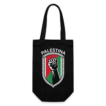 Palestinian Heritage - Proud Heroic Coat of Arms - Gift Bag for Bottles - black - Front