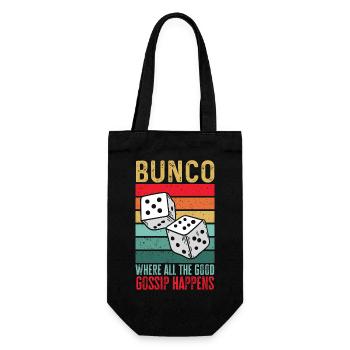 Bunco Dice Game - Gift Bag for Bottles - black - Front