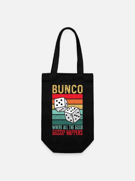 Bunco Würfelspiel - Geschenkbeutel für Flaschen - Schwarz