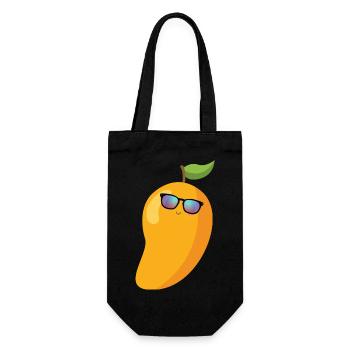 Mango Frucht Mango - Geschenkbeutel für Flaschen - Schwarz - Vorne
