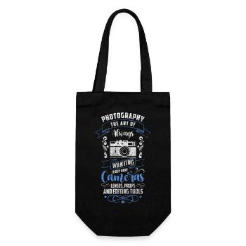Fotografin Fotografie Fotoshooting - Geschenkbeutel für Flaschen - Schwarz - Vorne