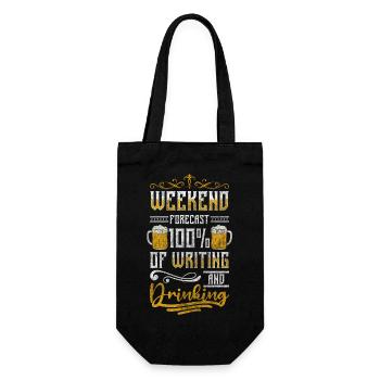 Author Journalist Profession - Gift Bag for Bottles - black - Front