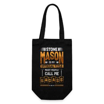 Stonemason Granite Craftsman - Gift Bag for Bottles - black - Front