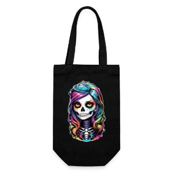 Halloween - Rock & Regenbogen - Geschenkbeutel für Flaschen - Schwarz - Vorne