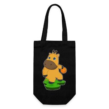 Giraffe Basketball Player Basketball - Gift Bag for Bottles - black - Front