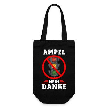 Ampel #Rücktritt der Regierung - Geschenkbeutel für Flaschen - Schwarz - Vorne