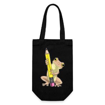 Frog Pupil Pencil School - Gift Bag for Bottles - black - Front