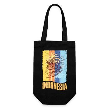 Indonesia Holidays Barong Surfer Summer Wave - Gift Bag for Bottles - black - Front