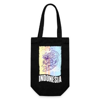 Indonesia Holidays Barong Surfer Summer Wave - Gift Bag for Bottles - black - Front