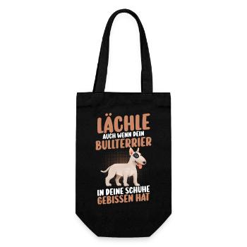 Dog Bull Terrier - Gift Bag for Bottles - black - Front