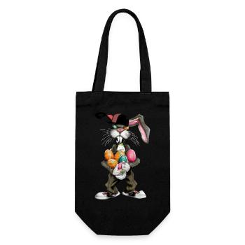 Pâques Hase_02 - Sac à bouteille - noir - Devant