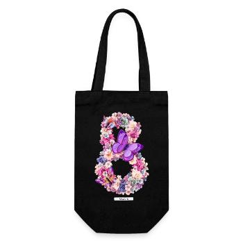 Women's Power 8. März GirlPower Weiblicher Feminismus - Geschenkbeutel für Flaschen - Schwarz - Vorne