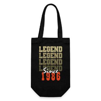Cadeau 38e Anniversaire Vintage Né un mois de 1986 - Sac à bouteille - noir - Devant