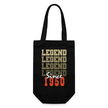 Vintage 74th Birthday Gift Born One Month from 1950 - Gift Bag for Bottles - black - Front