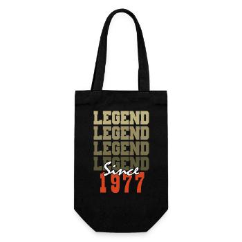 Cadeau 47e Anniversaire Vintage Né un mois de 1977 - Sac à bouteille - noir - Devant