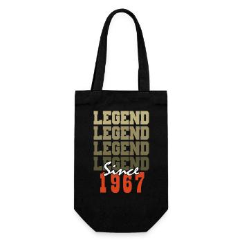 Cadeau 57e Anniversaire Vintage Né un mois de 1967 - Sac à bouteille - noir - Devant