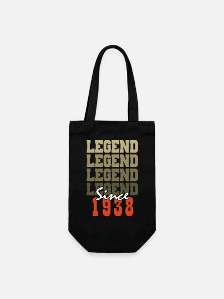 Cadeau 86e Anniversaire Vintage Né un mois de 1938 - Sac à bouteille - noir