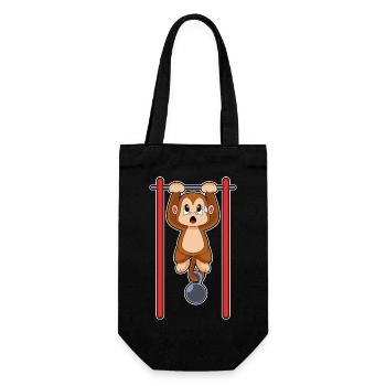 Monkey Bodybuilder Pull-ups Bodybuilding - Gift Bag for Bottles - black - Front