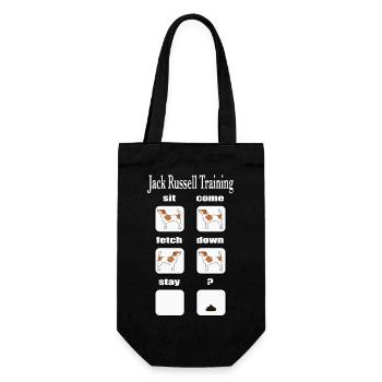 Jack Russell Terrier Training - Geschenkbeutel für Flaschen - Schwarz - Vorne
