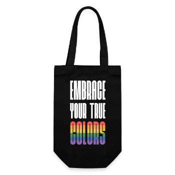 Mois de la fierté LGBT - Adoptez vos vraies couleurs - Sac à bouteille - noir - Devant