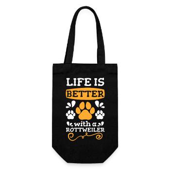 Amour des chiens de maîtresse Rottweiler - Sac à bouteille - noir - Devant