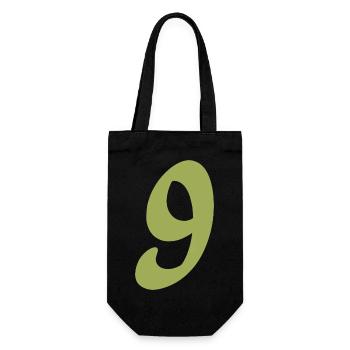 9 - Geschenkbeutel für Flaschen - Schwarz - Vorne