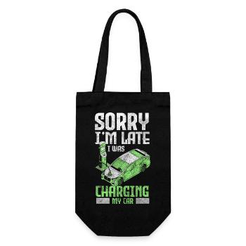 E-car innovation - Gift Bag for Bottles - black - Front