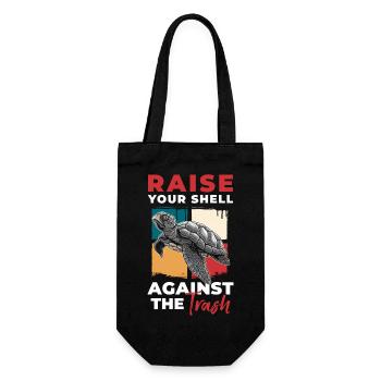Turtles Sea Turtle Animals Reptiles - Gift Bag for Bottles - black - Front