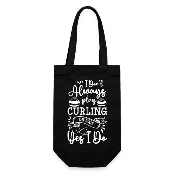 Curling Ice Rink Curling Players Team - Gift Bag for Bottles - black - Front