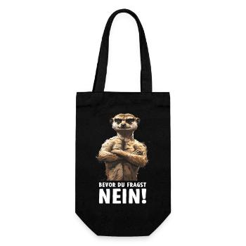 Meerkat Mongoose Mongoose Before You Ask No - Gift Bag for Bottles - black - Front