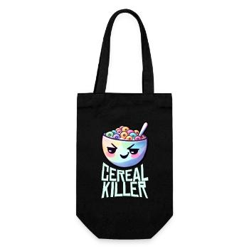 Jeu de mots sur le petit-déjeuner Cereal Killer - Sac à bouteille - noir - Devant